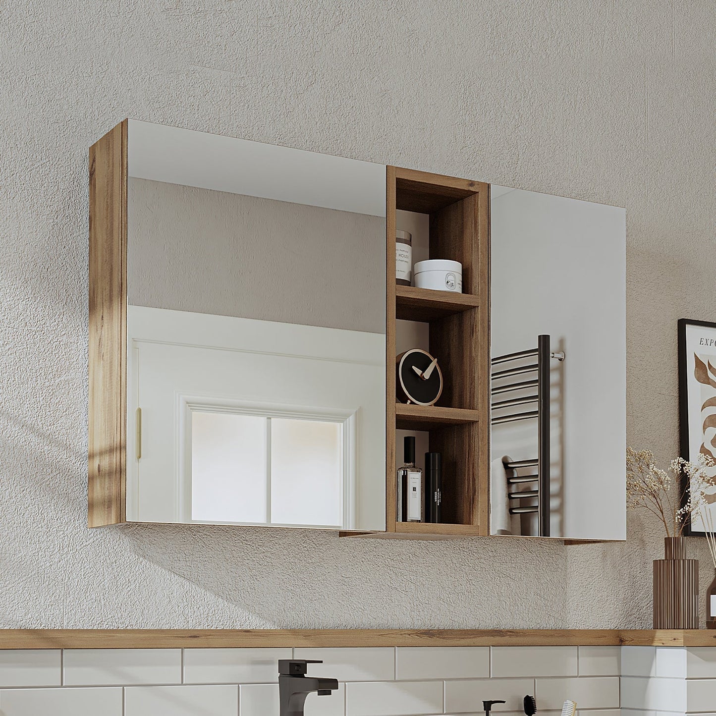 Mirrored Bathroom Cabinet - Lotus - Roomartstore.co.ukbathroom cabinet2463