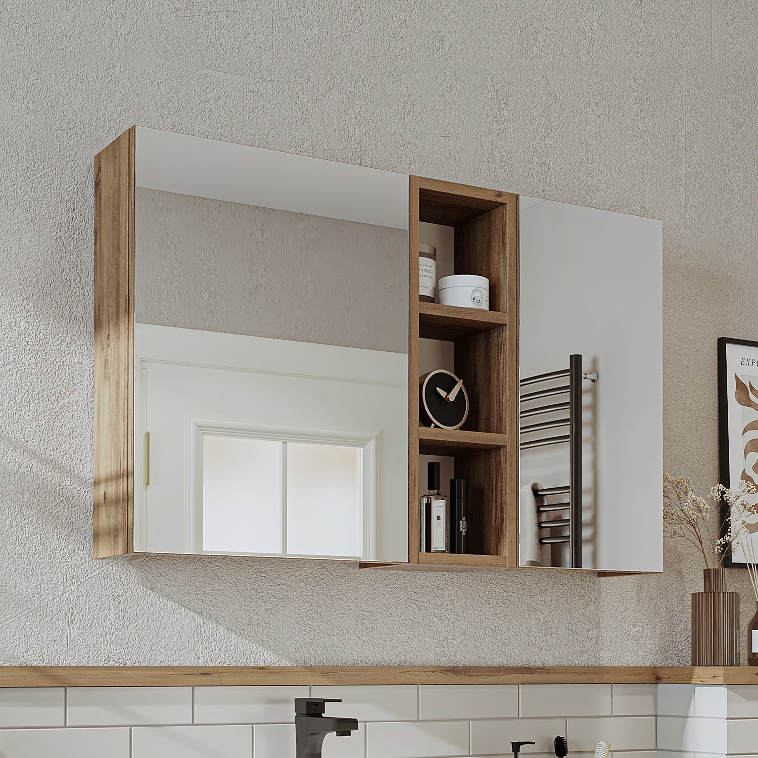 Mirrored Bathroom Cabinet - Lotus - Roomartstore.co.ukbathroom cabinet2463