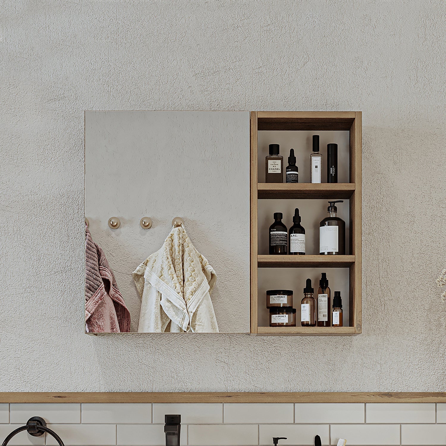 Mirrored Bathroom Cabinet - Lotus - Roomartstore.co.ukbathroom cabinet2462