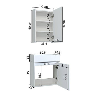 Vanity Bathroom Cabinet 2-Piece Set - Mini - Roomartstore.co.ukbathroom cabinet1838