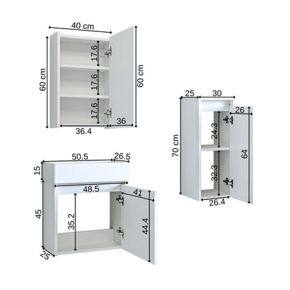 Vanity Bathroom Cabinet 3 Piece Set - Mini - Roomartstore.co.ukbathroom cabinet1837
