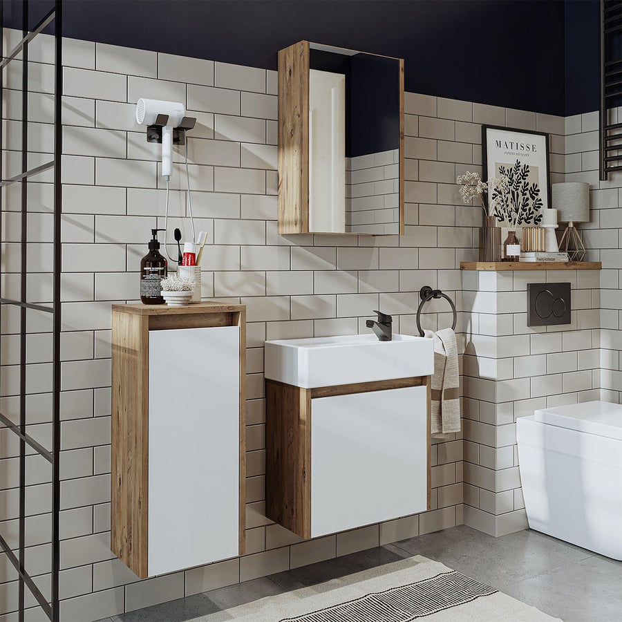 RoomArt Mini - Bathroom Vanity Set of 3 with Washbasin