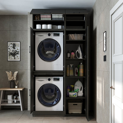 Roomart Dora - Washer & Dryer Cabinet with Side Storage - 115cm