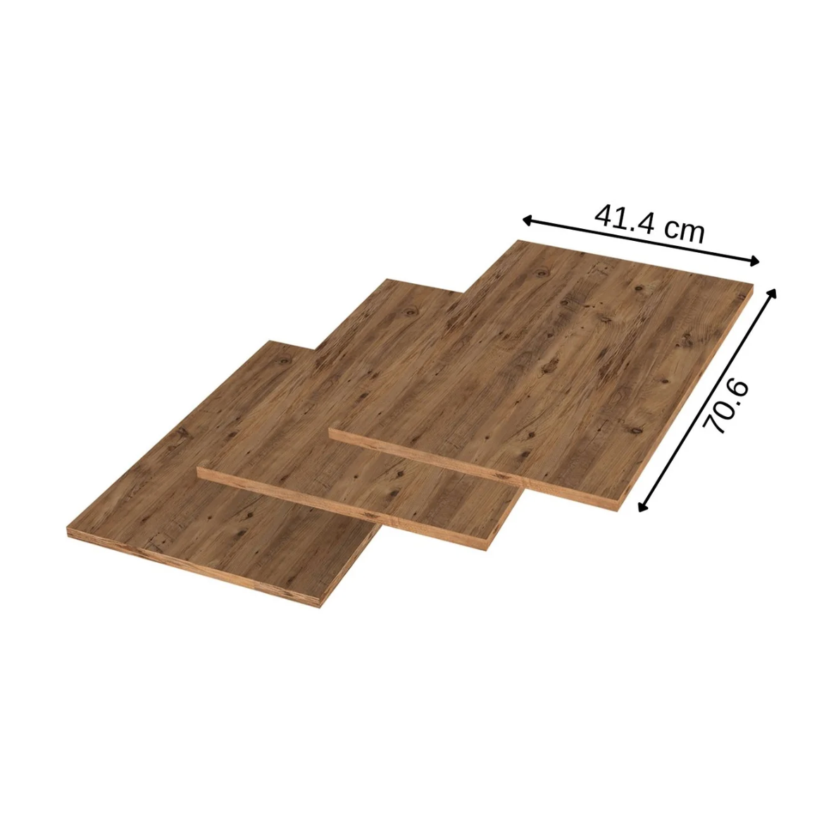 Roomart Shelves - Set of Three for Dora Side Cabinet - 45cm