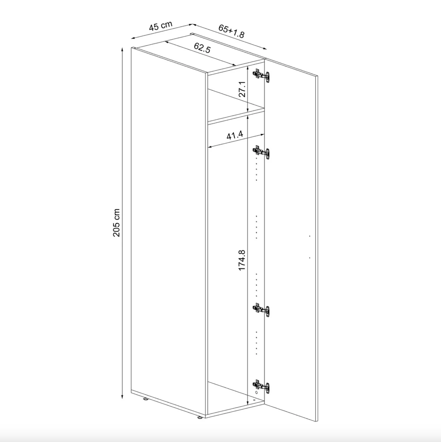 Roomart Tall Cabinet 45cm (Compatible with A Plus, D and DUO Cabinets)