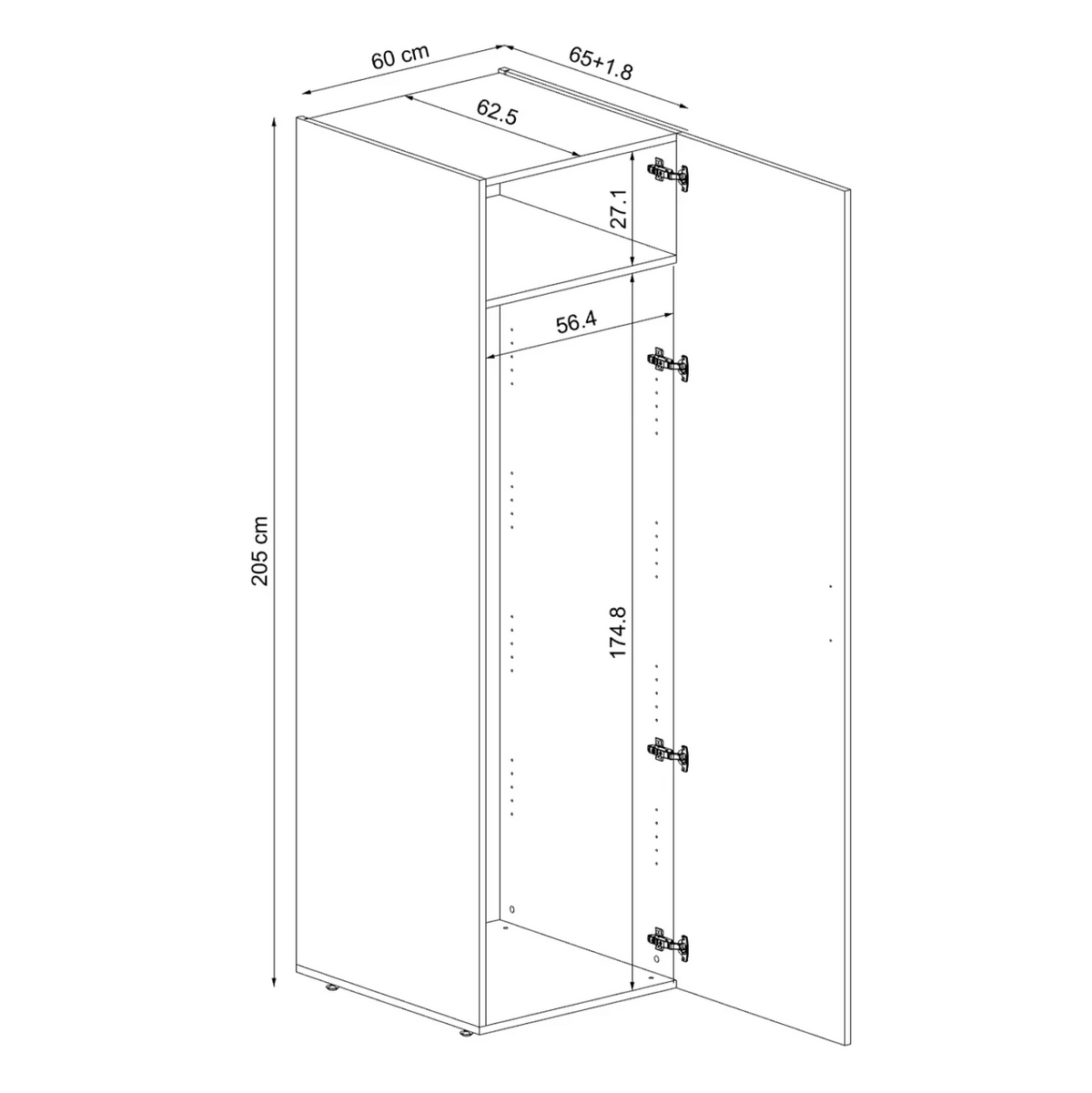 Roomart Tall Cabinet 45cm (Compatible with A Plus, D and DUO Cabinets)