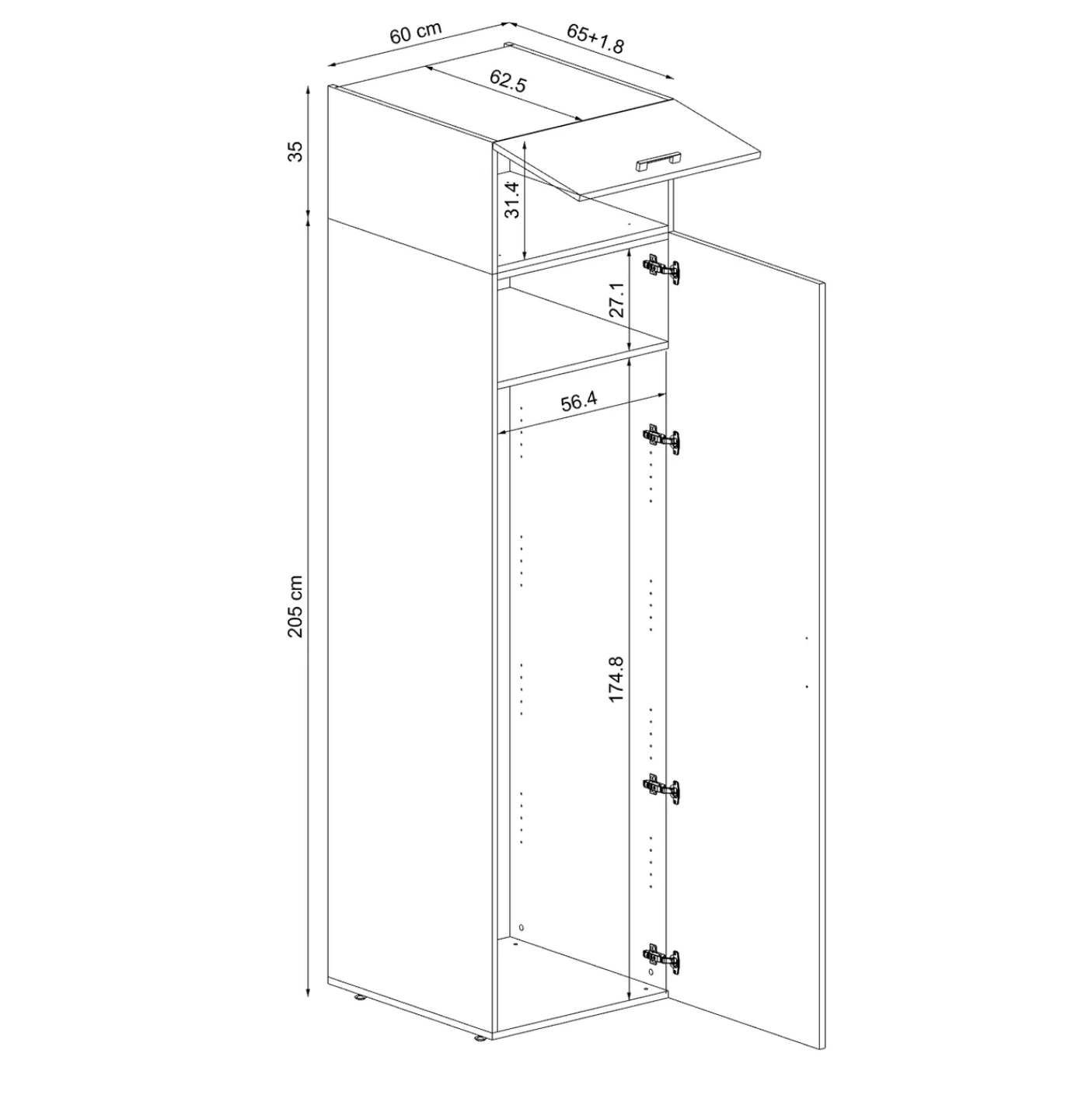 Roomart Tall Cabinet 45cm (Compatible with A Plus, D and DUO Cabinets)