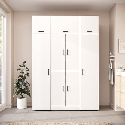 Roomart Dora Wall - Washer & Dryer Cabinet with Side Storage - 160cm