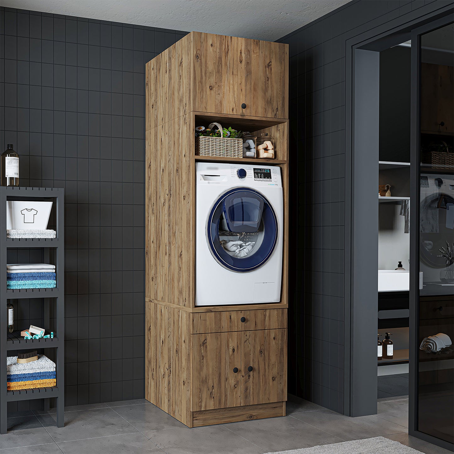 Roomart 1000 — Modular Laundry Appliance Cabinet