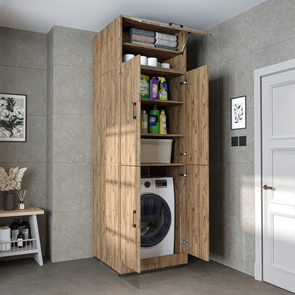Roomart Dora Flex - 2-in-1 Cabinet for Washing Machine with Storage Shelves or Dryer Stacker