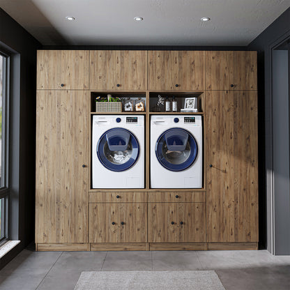 Roomart 1000 Luxe Line — Twin Washer & Dryer with Matching Side Cabinets