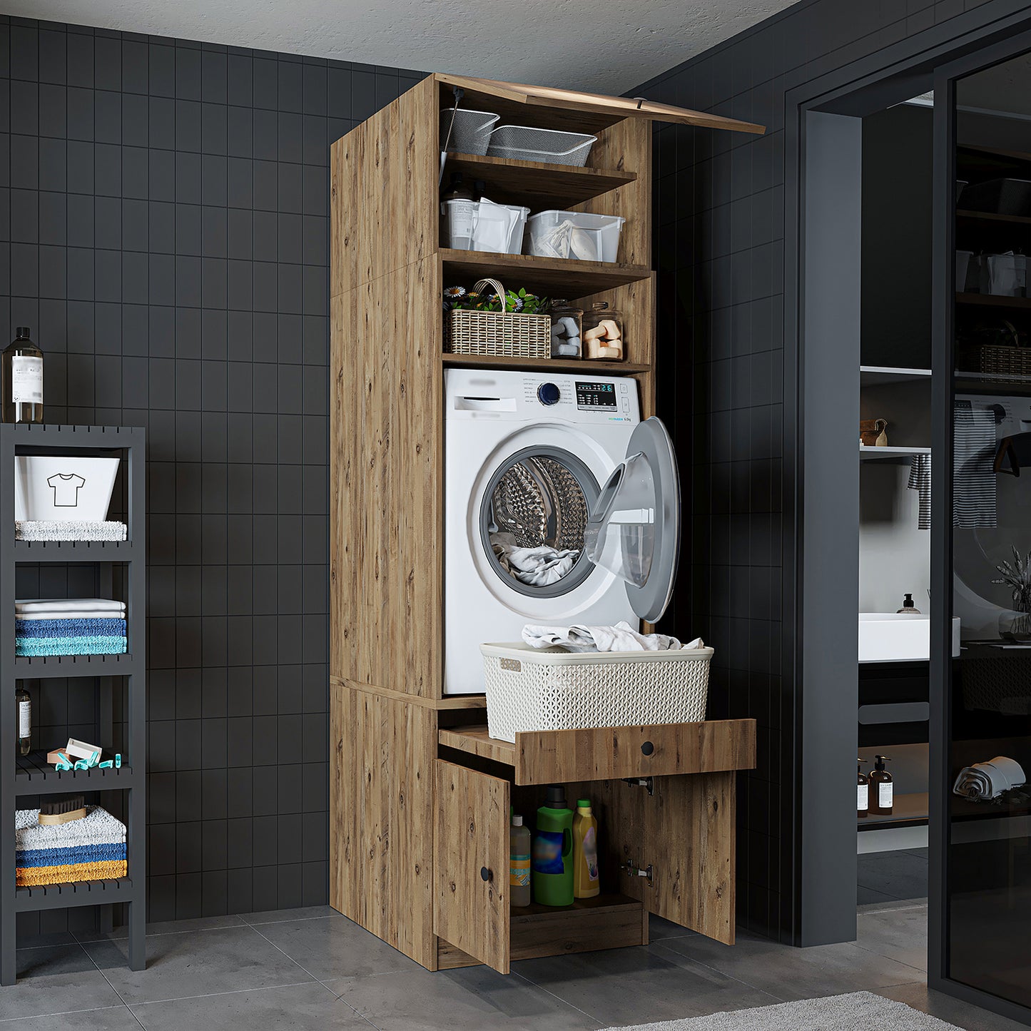 Roomart 1000 — Modular Laundry Appliance Cabinet