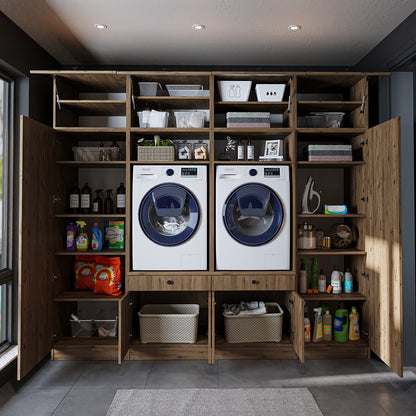 Roomart 1000 Luxe Line — Twin Washer & Dryer with Matching Side Cabinets