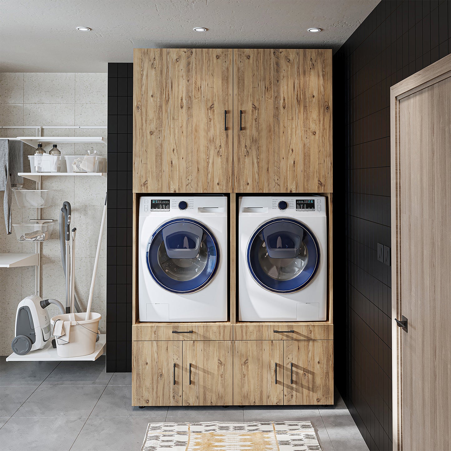 Roomart A Plus — Twin Washer & Dryer Cabinet Set