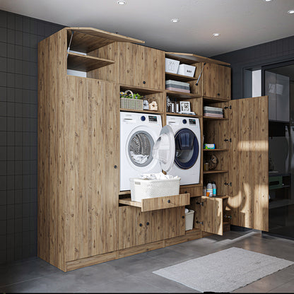 Roomart 1000 Luxe Line — Twin Washer & Dryer with Matching Side Cabinets