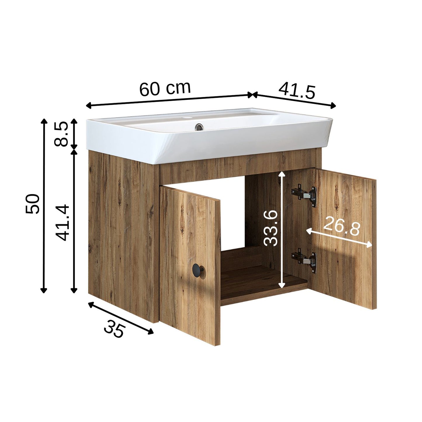 Roomart Ada Vanity Unit with Basin