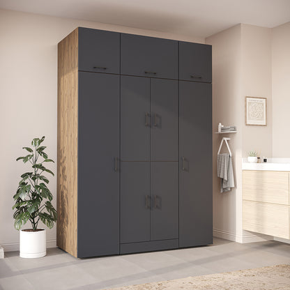 Roomart Dora Wall - Washer & Dryer Cabinet with Side Storage - 160cm