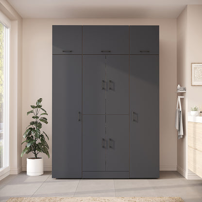 Roomart Dora Wall - Washer & Dryer Cabinet with Side Storage - 160cm