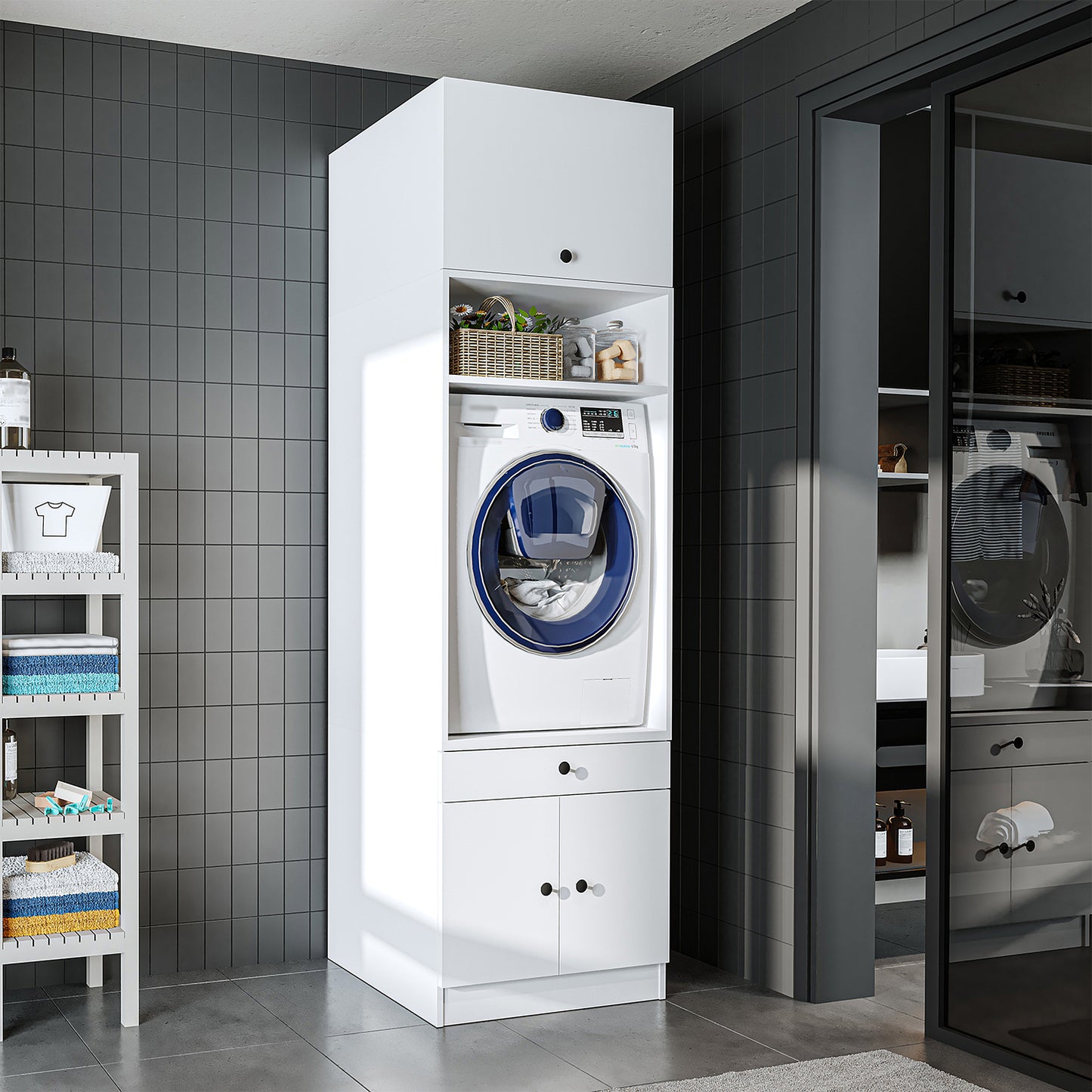 Roomart 1000 — Modular Laundry Appliance Cabinet