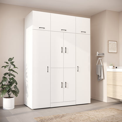 Roomart Dora Wall - Washer & Dryer Cabinet with Side Storage - 160cm