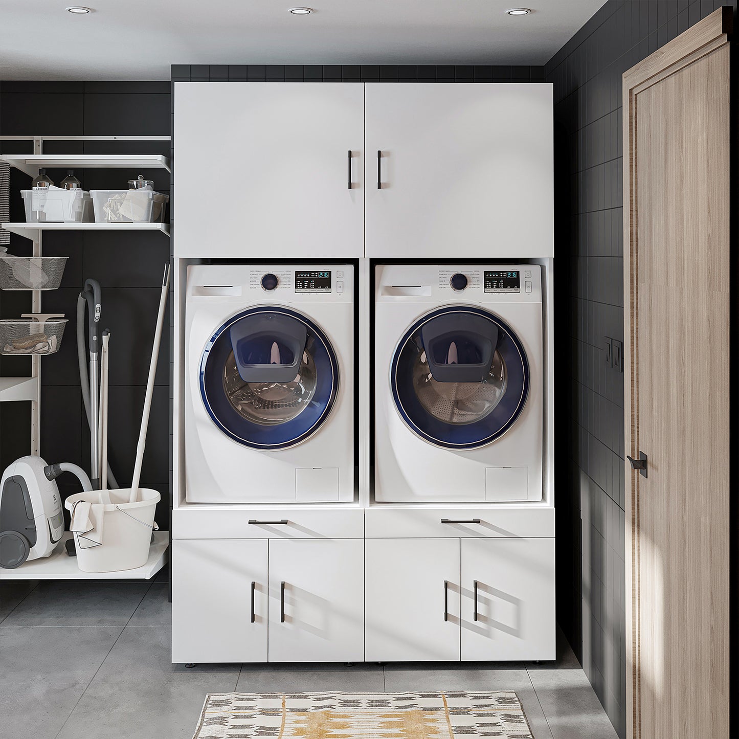 Roomart A Plus — Twin Washer & Dryer Cabinet Set