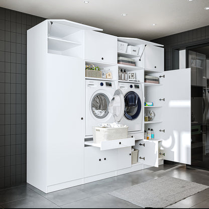 Roomart 1000 Luxe Line — Twin Washer & Dryer with Matching Side Cabinets