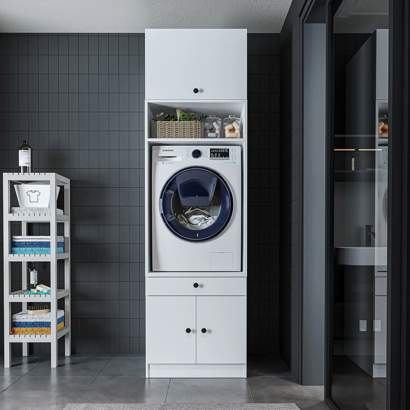 Roomart 1000 — Modular Laundry Appliance Cabinet