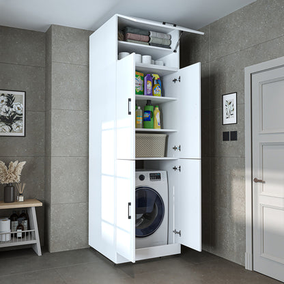 Roomart Dora Flex - 2-in-1 Cabinet for Washing Machine with Storage Shelves or Dryer Stacker