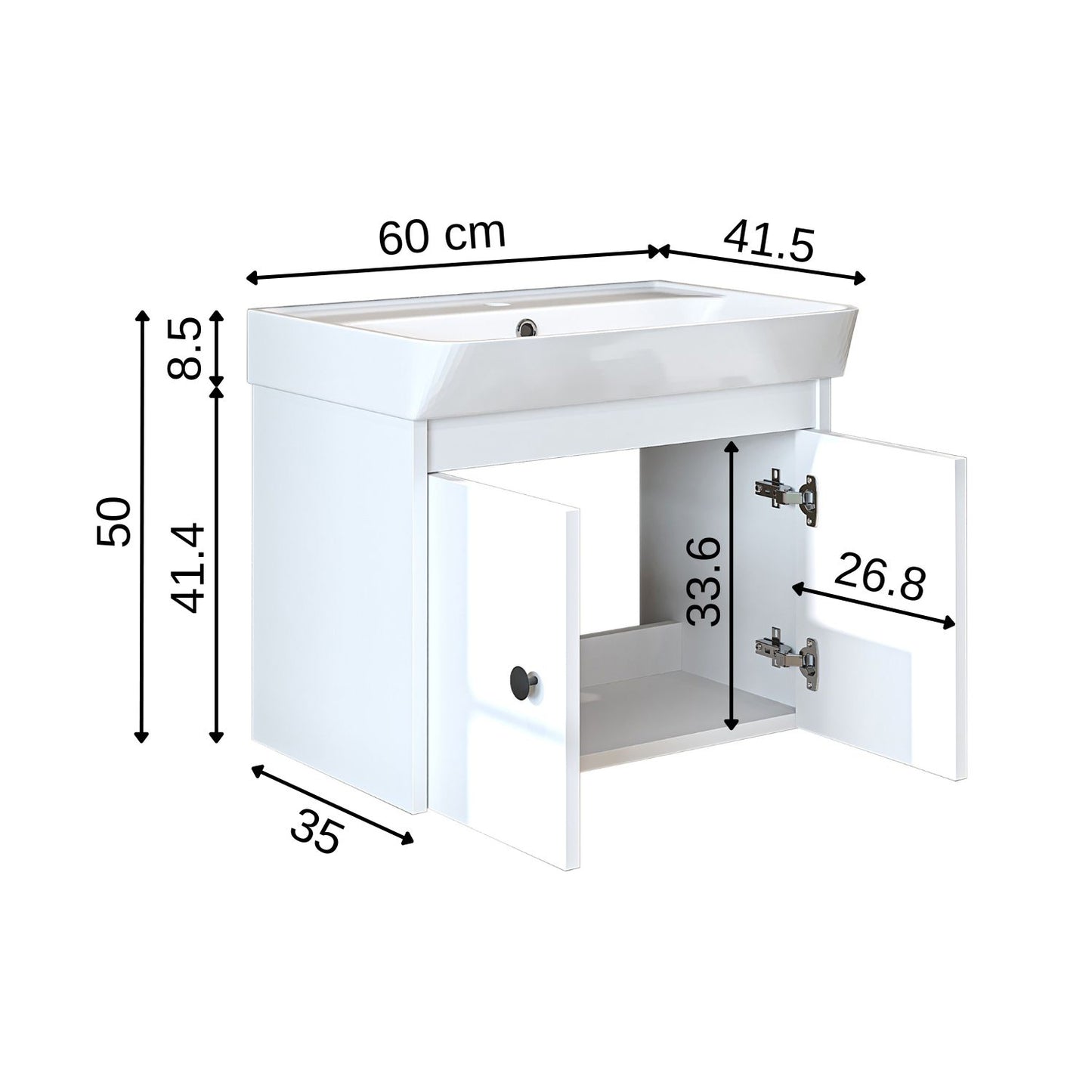 Roomart Ada Vanity Unit with Basin