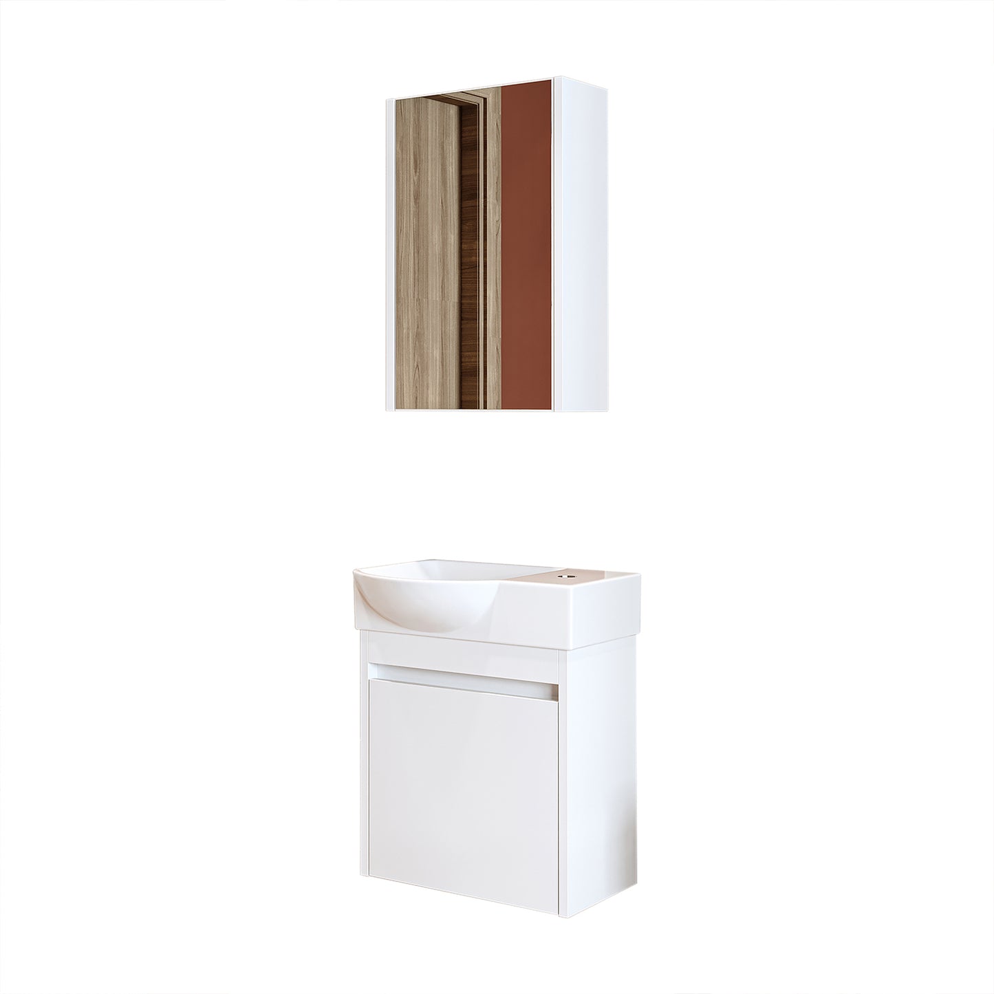 Roomart Leo Vanity Unit with Mirror Cabinet Set