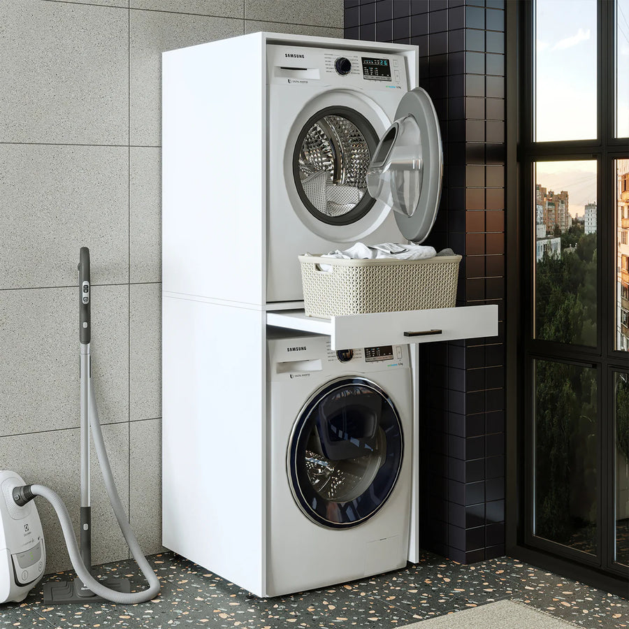 Roomart D Cabinet - Washer Dryer Stacker with Pull-Out Tray