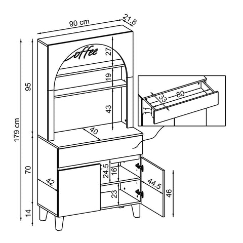 Kahve Köşesi - Çok Amaçlı Dolap - Venedik - Roomartstore.com.trkahve köşesi2805
