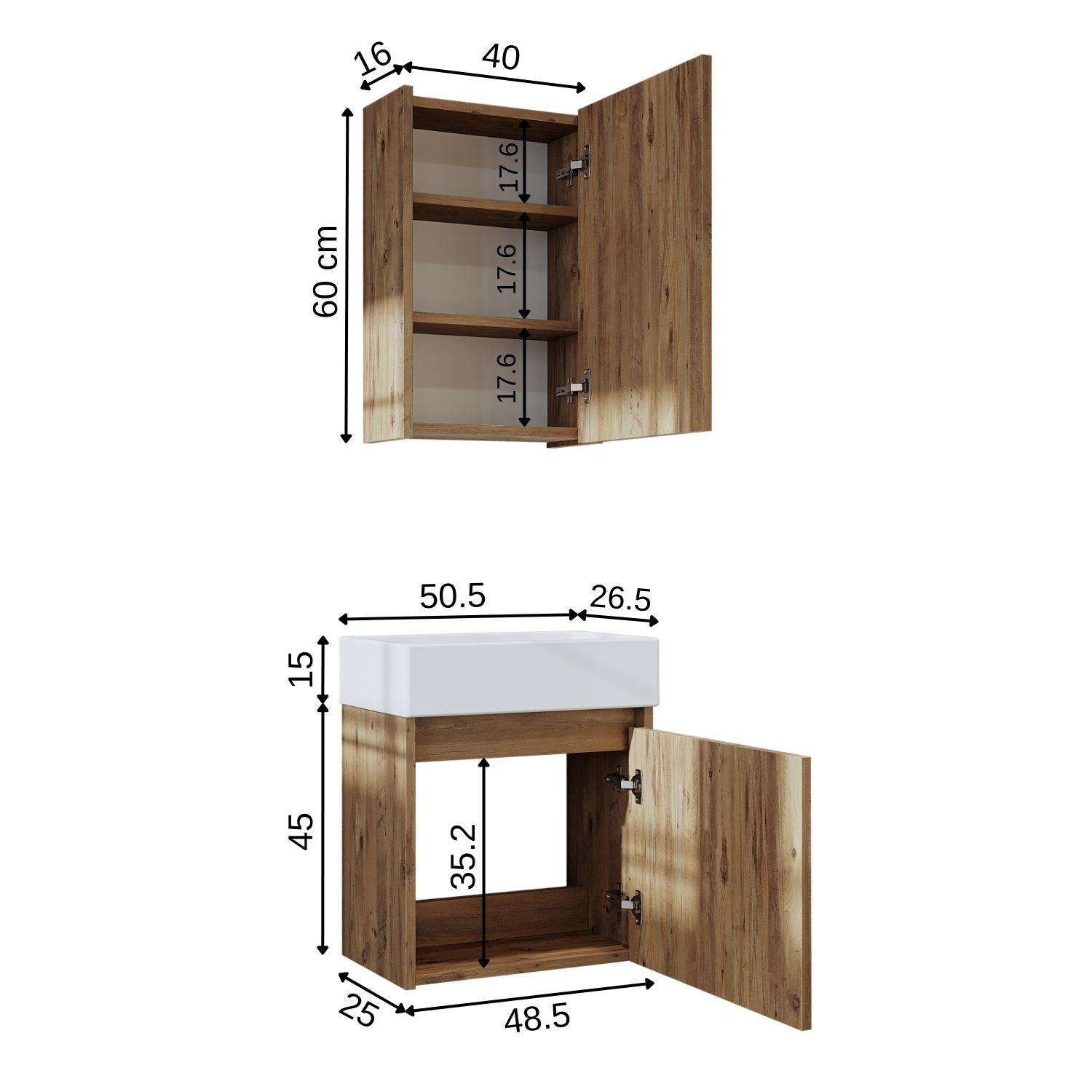 Lavabolu Banyo Dolabı 2li Set - Mini - Roomartstore.com.trbanyo dolabı1962