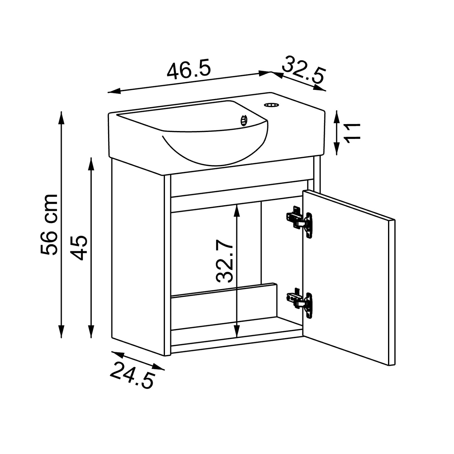 Roomart Leo Vanity Unit with Basin