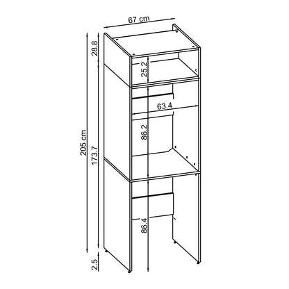 29cm hinged top cabinet for Duo - top cabinet ONLY