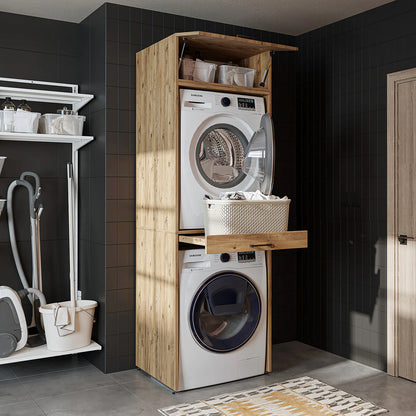 Roomart Duo - Washing Machine Cabinet With Pull-Out Shelf