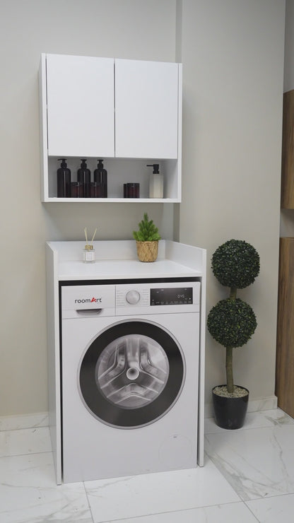 Roomart Derin - Washing Machine Cabinet with Cupboard and Wall Unit, 65cm