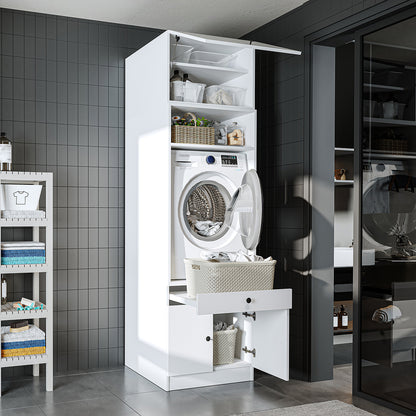 RoomArt 1000 Modular Laundry Appliance Cabinet in White – view 4