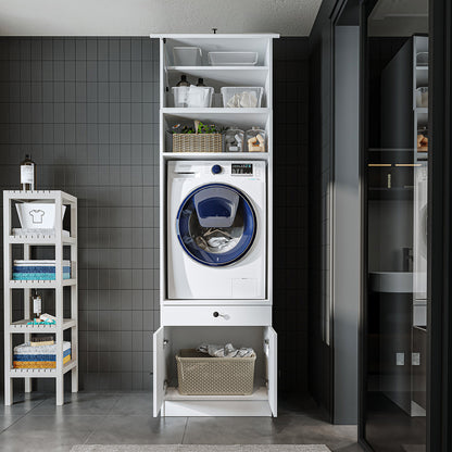 RoomArt 1000 Modular Laundry Appliance Cabinet in White – view 5