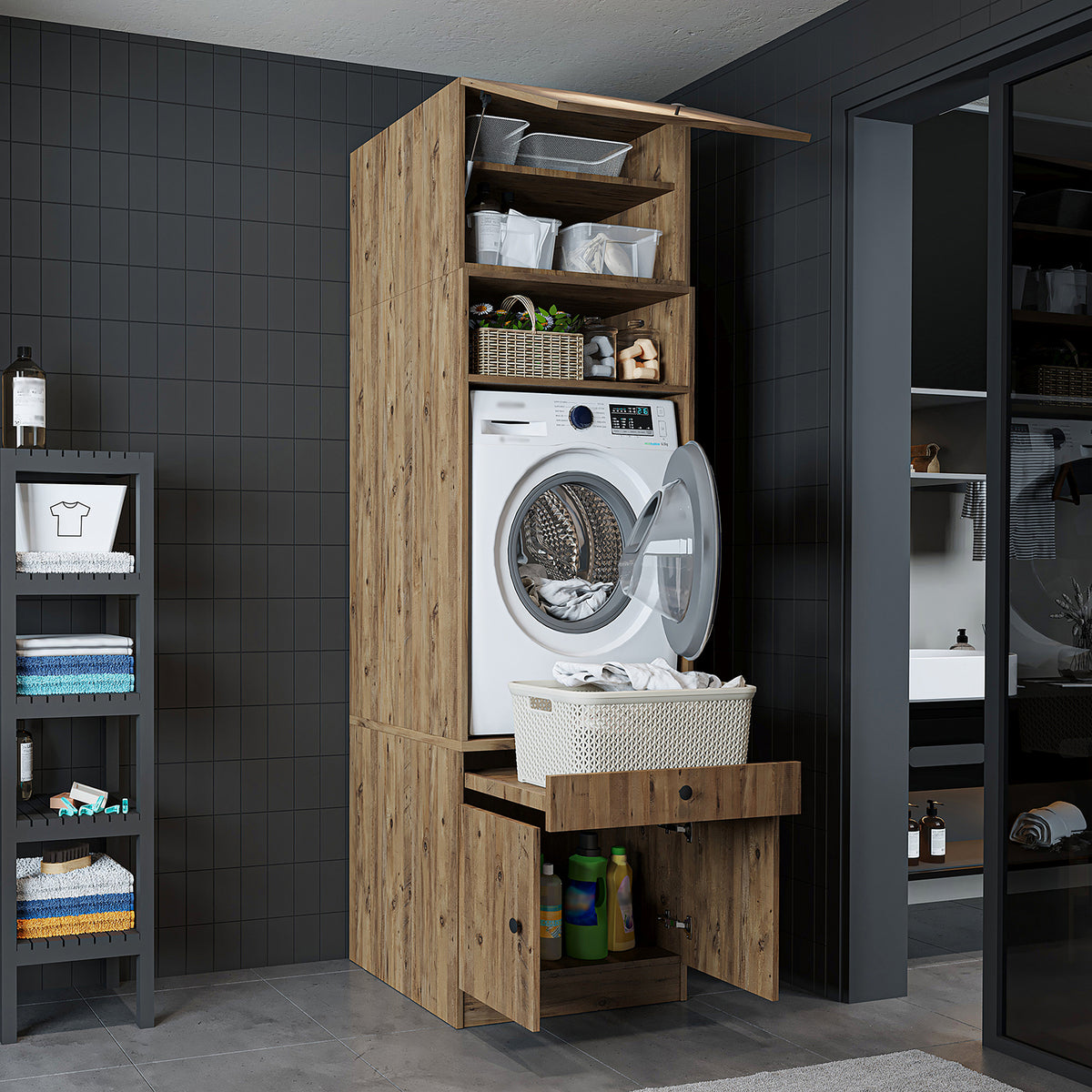RoomArt 1000 Modular Laundry Appliance Cabinet – view 2