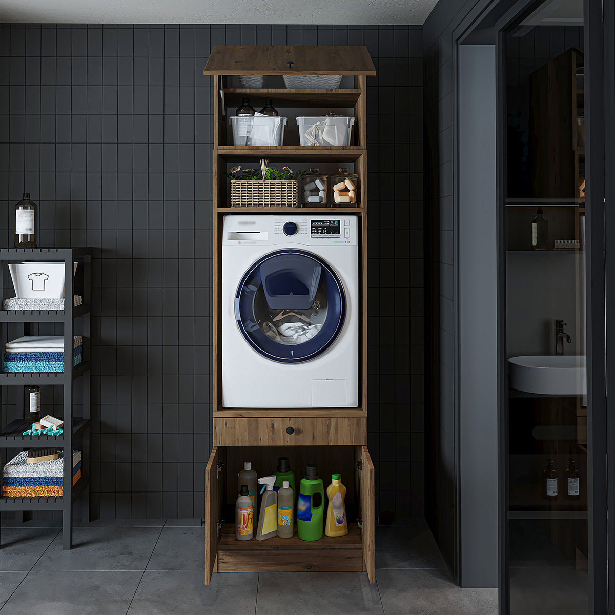 RoomArt 1000 Modular Laundry Appliance Cabinet – view 3