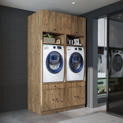 RoomArt 1000 Modular Twin Washer & Dryer Cabinet Set – view 2