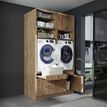 RoomArt 1000 Modular Twin Washer & Dryer Cabinet Set – view 3
