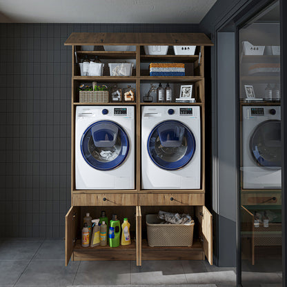 RoomArt 1000 Modular Twin Washer & Dryer Cabinet Set – view 4