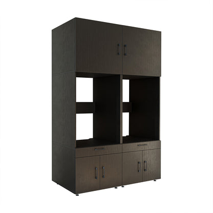 RoomArt A Plus Twin Washer & Dryer Cabinet Set in Black Oak – view 5