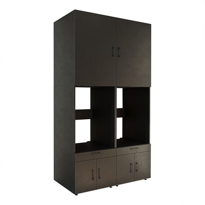 RoomArt A Plus Twin Washer & Dryer Cabinet Set in Black Oak – view 6