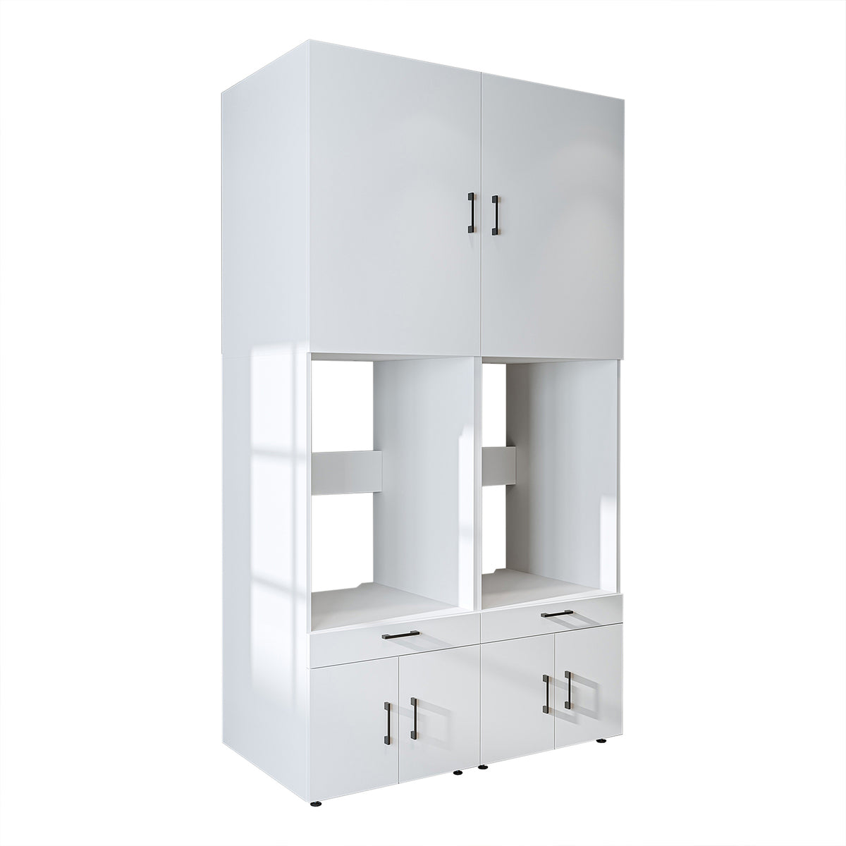 RoomArt A Plus Twin Washer & Dryer Cabinet Set in White – view 10