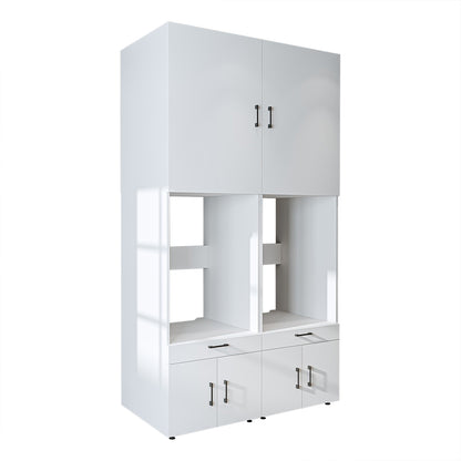 RoomArt A Plus Twin Washer & Dryer Cabinet Set in White – view 10