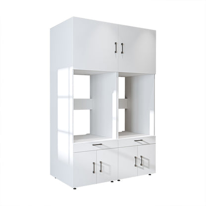 RoomArt A Plus Twin Washer & Dryer Cabinet Set in White – view 5