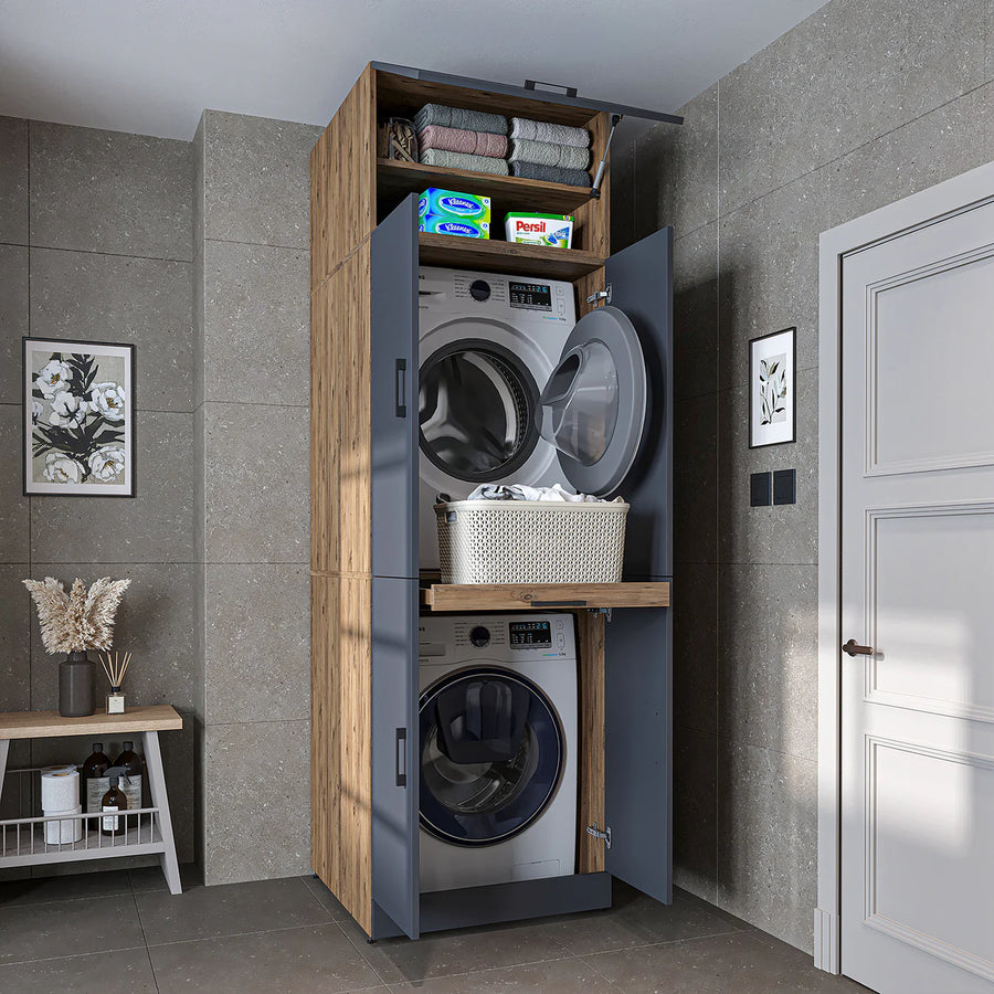 RoomArt Dora - Cabinet for Dryer & Washing Machine, Freestanding